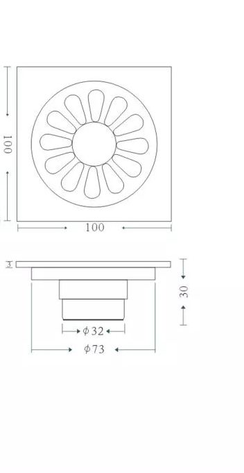 High Quality Stainless Steel 304 material floor drain